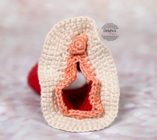 Dimna Designs vulva vagina ganchillo crochê amigurumi